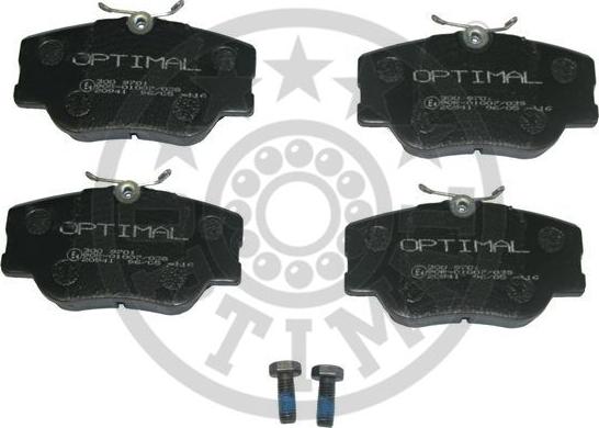 Optimal 9701 - Kit de plaquettes de frein, frein à disque cwaw.fr