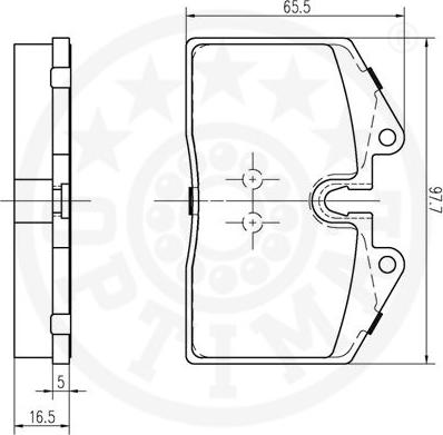 Optimal 9730 - Kit de plaquettes de frein, frein à disque cwaw.fr