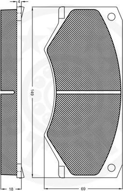 Optimal 5905 - Kit de plaquettes de frein, frein à disque cwaw.fr