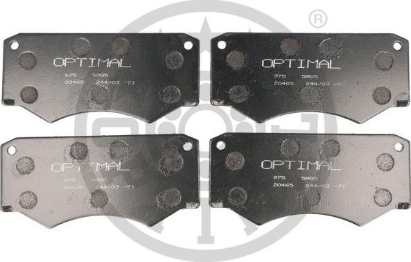 Optimal 5905 - Kit de plaquettes de frein, frein à disque cwaw.fr