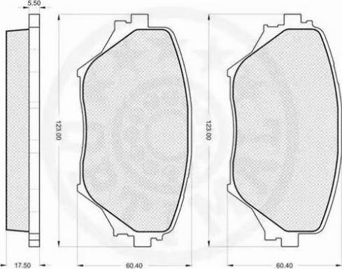 Optimal 10551 - Kit de plaquettes de frein, frein à disque cwaw.fr