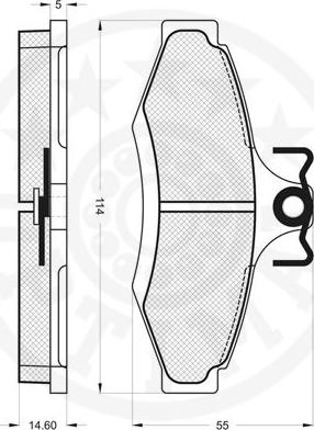 Optimal 10197 - Kit de plaquettes de frein, frein à disque cwaw.fr