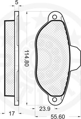 Optimal 10180 - Kit de plaquettes de frein, frein à disque cwaw.fr