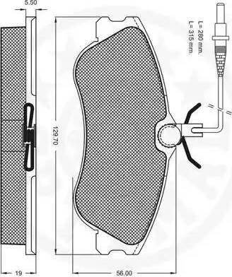 Optimal 10173 - Kit de plaquettes de frein, frein à disque cwaw.fr