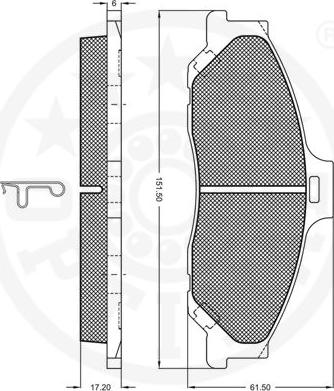 Optimal 10396 - Kit de plaquettes de frein, frein à disque cwaw.fr