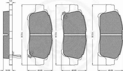 Optimal 10347 - Kit de plaquettes de frein, frein à disque cwaw.fr