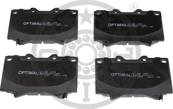 Optimal 10334 - Kit de plaquettes de frein, frein à disque cwaw.fr