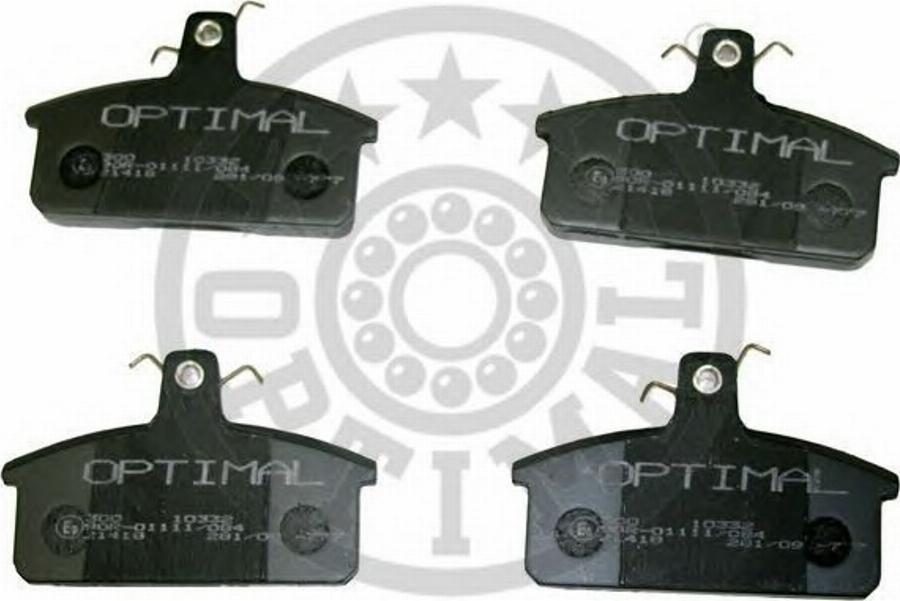 Optimal 10332 - Kit de plaquettes de frein, frein à disque cwaw.fr