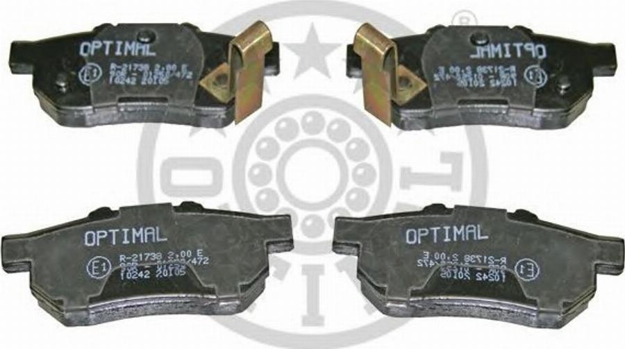 Optimal 10242 - Kit de plaquettes de frein, frein à disque cwaw.fr