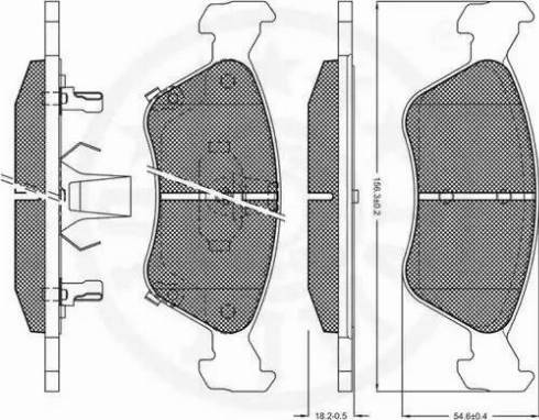 Optimal 10267 - Kit de plaquettes de frein, frein à disque cwaw.fr