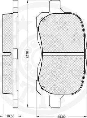 Optimal 10211 - Kit de plaquettes de frein, frein à disque cwaw.fr