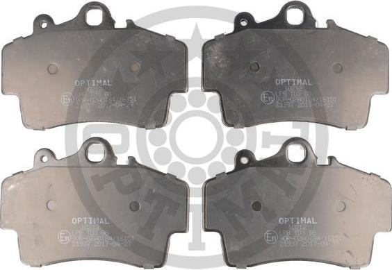 Optimal 10212 - Kit de plaquettes de frein, frein à disque cwaw.fr