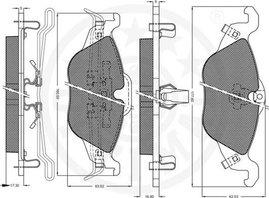 Optimal 10289 - Kit de plaquettes de frein, frein à disque cwaw.fr