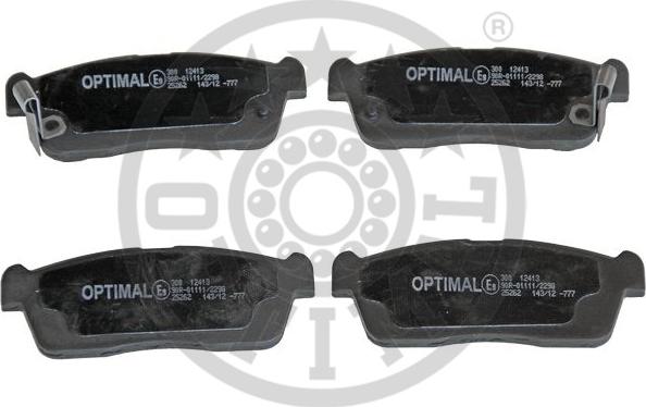 Optimal 12413 - Kit de plaquettes de frein, frein à disque cwaw.fr