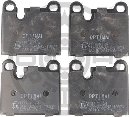 Optimal 12535 - Kit de plaquettes de frein, frein à disque cwaw.fr