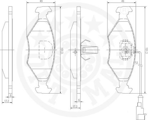 Optimal 12529 - Kit de plaquettes de frein, frein à disque cwaw.fr