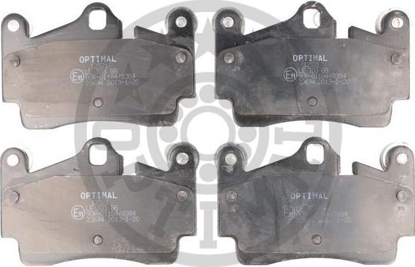 Optimal 12521 - Kit de plaquettes de frein, frein à disque cwaw.fr