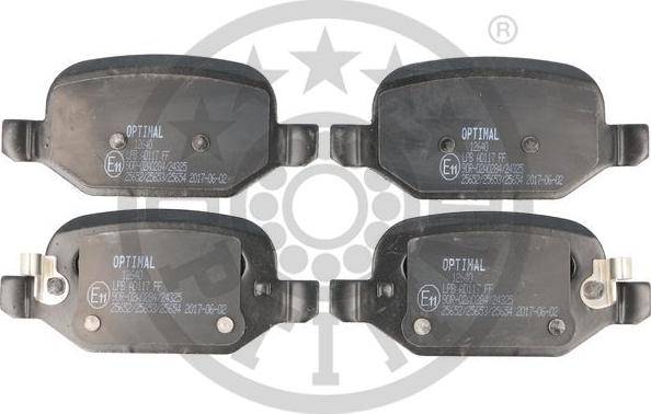 Optimal 12640 - Kit de plaquettes de frein, frein à disque cwaw.fr