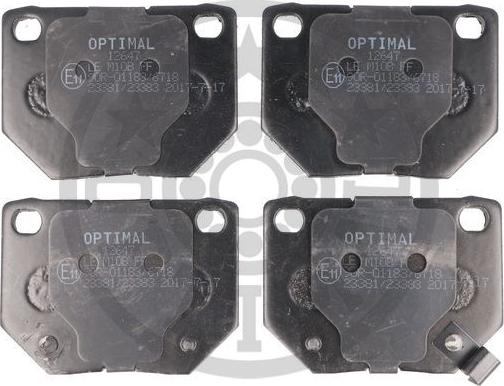 Optimal 12647 - Kit de plaquettes de frein, frein à disque cwaw.fr