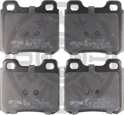 Optimal BP-12059 - Kit de plaquettes de frein, frein à disque cwaw.fr