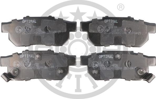 Optimal 12060 - Kit de plaquettes de frein, frein à disque cwaw.fr