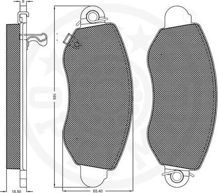 Optimal 12019 - Kit de plaquettes de frein, frein à disque cwaw.fr