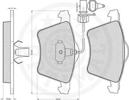 Optimal 12018 - Kit de plaquettes de frein, frein à disque cwaw.fr