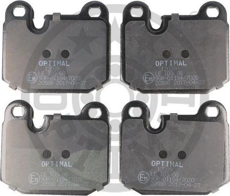 Optimal 12039 - Kit de plaquettes de frein, frein à disque cwaw.fr