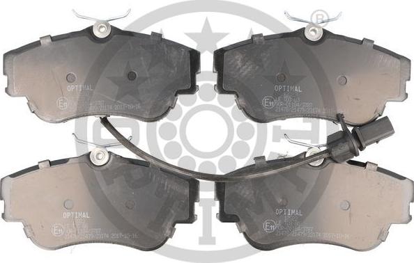 Optimal 12023 - Kit de plaquettes de frein, frein à disque cwaw.fr