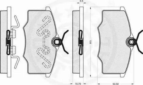 Optimal 12070 - Kit de plaquettes de frein, frein à disque cwaw.fr