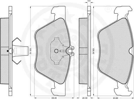 Optimal 12071 - Kit de plaquettes de frein, frein à disque cwaw.fr