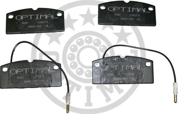 Optimal 12073 - Kit de plaquettes de frein, frein à disque cwaw.fr