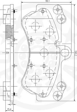 Optimal 12194 - Kit de plaquettes de frein, frein à disque cwaw.fr