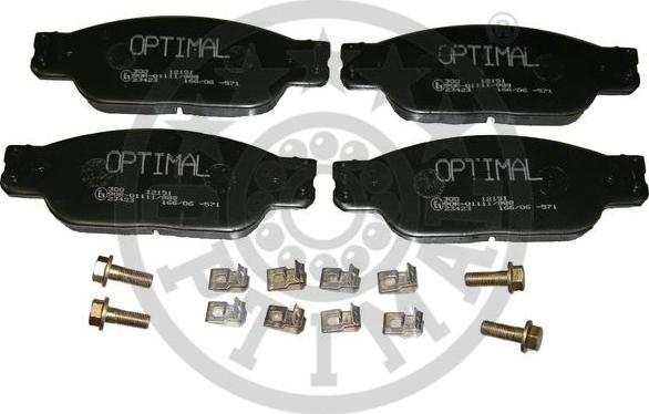 Optimal 12151 - Kit de plaquettes de frein, frein à disque cwaw.fr