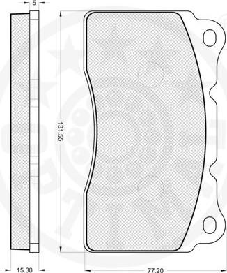 Optimal 12166 - Kit de plaquettes de frein, frein à disque cwaw.fr