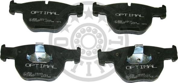 Optimal 12161 - Kit de plaquettes de frein, frein à disque cwaw.fr