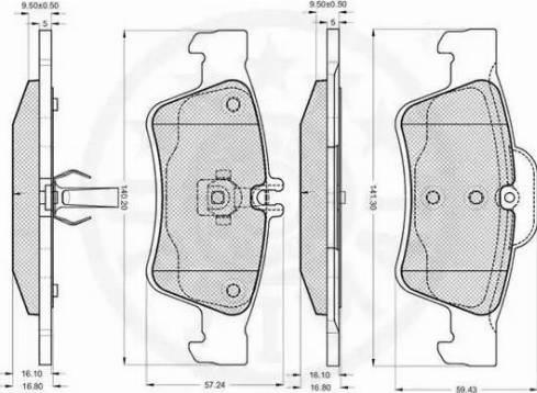 Optimal 12162 - Kit de plaquettes de frein, frein à disque cwaw.fr