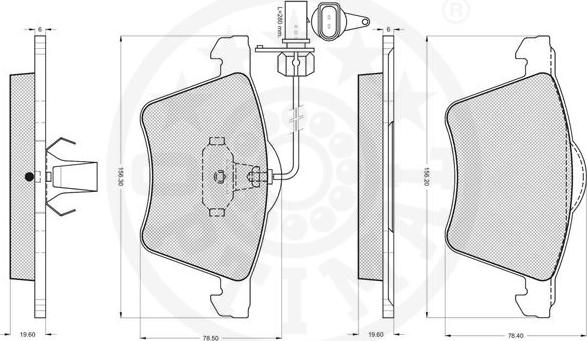 Optimal 12183 - Kit de plaquettes de frein, frein à disque cwaw.fr