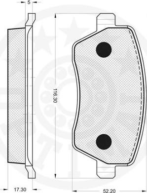 Optimal 12131 - Kit de plaquettes de frein, frein à disque cwaw.fr