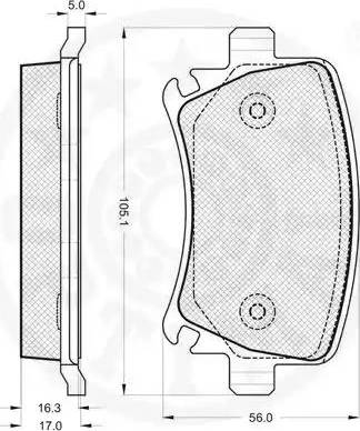 Optimal 12179 - Kit de plaquettes de frein, frein à disque cwaw.fr