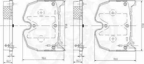 Optimal 12173 - Kit de plaquettes de frein, frein à disque cwaw.fr