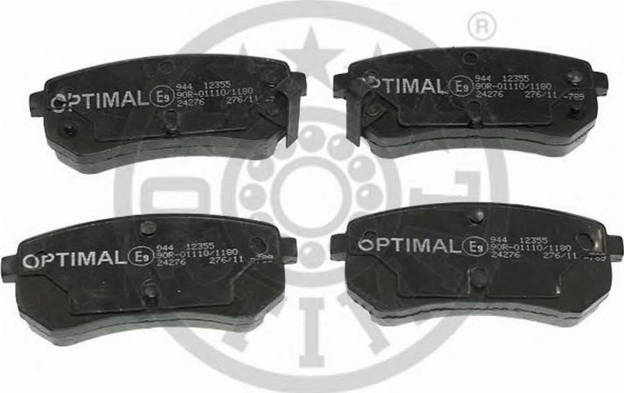 Optimal 12355 - Kit de plaquettes de frein, frein à disque cwaw.fr