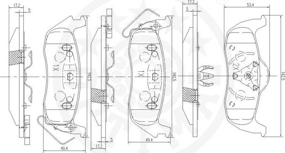 Optimal 12315 - Kit de plaquettes de frein, frein à disque cwaw.fr