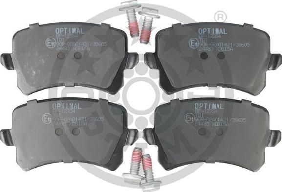 Optimal 12334 - Kit de plaquettes de frein, frein à disque cwaw.fr