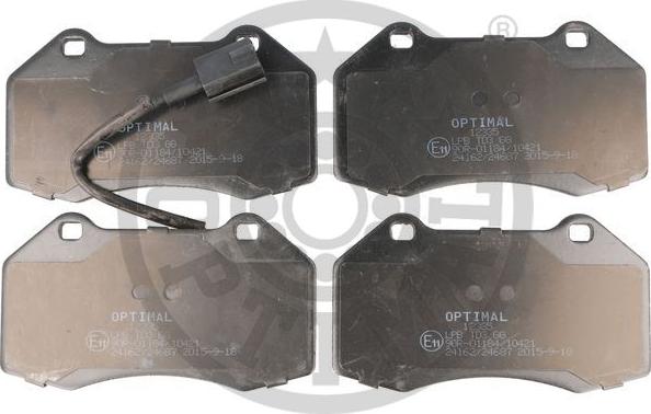 Optimal BP-12335 - Kit de plaquettes de frein, frein à disque cwaw.fr