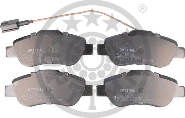 Optimal 12331 - Kit de plaquettes de frein, frein à disque cwaw.fr