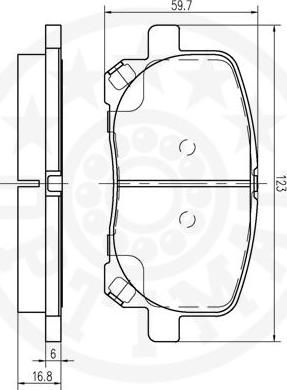 Optimal 12329 - Kit de plaquettes de frein, frein à disque cwaw.fr