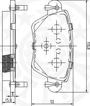 Optimal 12249 - Kit de plaquettes de frein, frein à disque cwaw.fr