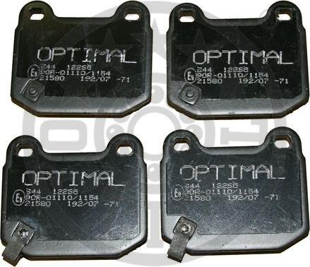 Optimal 12265 - Kit de plaquettes de frein, frein à disque cwaw.fr