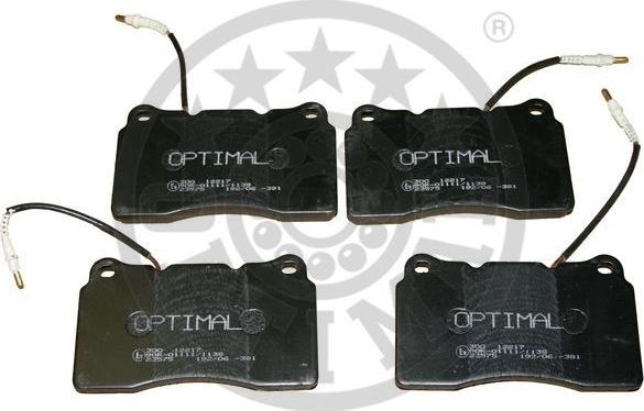 Optimal 12217 - Kit de plaquettes de frein, frein à disque cwaw.fr